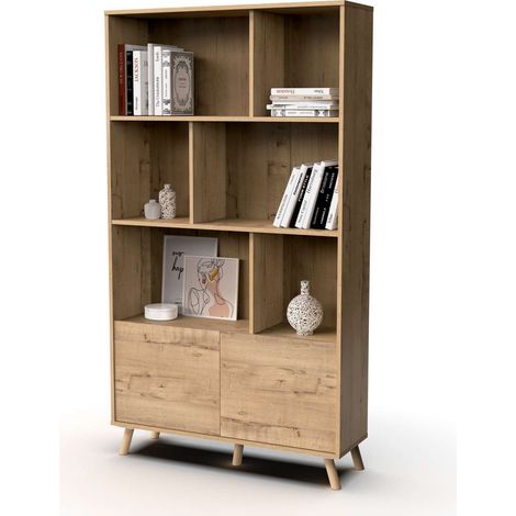 Librería Oslo acabado roble gold, 180cm(alto) 100cm(ancho) 30cm(fondo) (1/4)