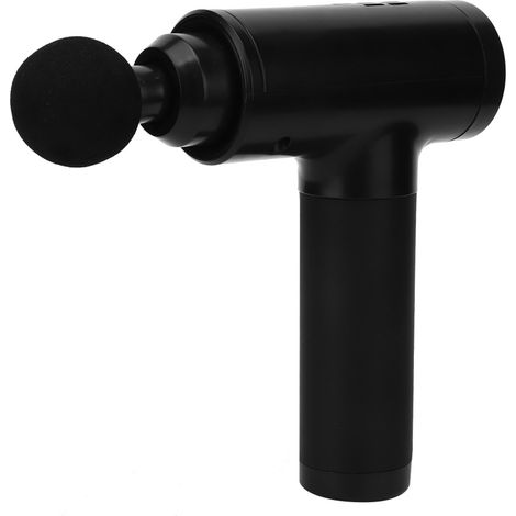 Pistolet de massage à 6 niveaux, chargement sans fil, pour soulager les douleurs musculaires et la fatigue. Noir. Prise UE 100-240 V. (1/5)