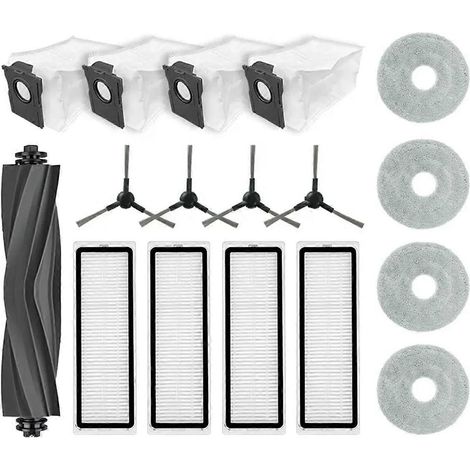 Pièces de rechange et accessoires pour aspirateur Bot L10s Plus : brosse principale, filtre HEPA, chiffon de nettoyage et sac à poussière. (1/5)