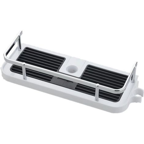 1PC Badezimmer-Duschregal, hängender Duschhalter, Duschregal, kein Bohren erforderlich für Duschstange mit Schlaufe und Haken (1/5)