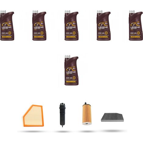 Kit tagliando 4 FILTRI e 6L OLIO compatibile con Bmw serie 3 (G20, G21,G80) 320d 120kw dal 2019 (1/5)