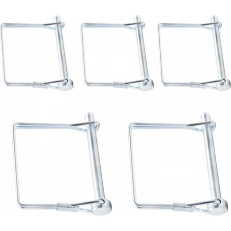 Lot de 5 broches de prise de force carrées robustes de 6 x 60 mm pour remorque, agriculture (1/5)