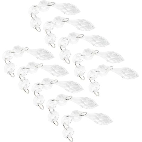 10 pièces/sachet de perles acryliques en chaîne pour lustre, guirlande lumineuse suspendue, décoration de mariage (1/5)
