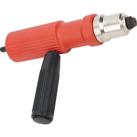 Kit adaptateur pour riveteuse électrique, poignée en métal dur, clé, outils à main, rouge (1/5)