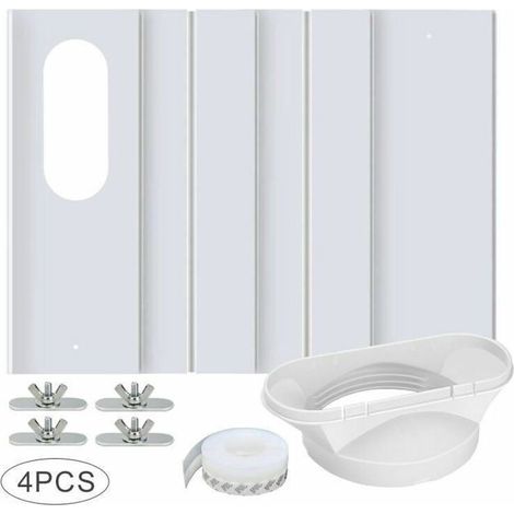 Kit de Fenêtre pour Climatiseur Portable,avec Coupleur Universel Panneau en PVC Renforcé Réglable Joint pour 16cmTuyau (1/5)