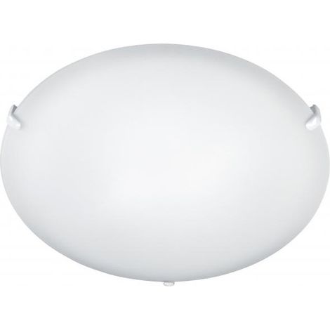 plafonnier - aric alva - e27 - diamètre 291 mm - blanc - sans lampe - aric 3970 (1/3)