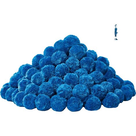 Bolas filtrantes para piscinas, reutilizables, de fibra de poliéster, filtración eficiente, azules, 1,5 libras. (1/2)