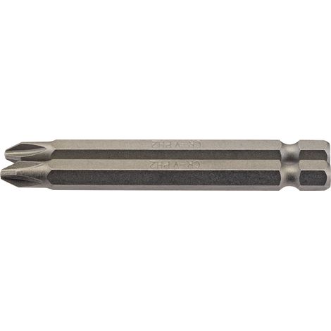 Draper 2-Piece Set of 75mm Long No.2 Cross Slot (Phillips) Insert Bits with 1/4" Hex Shank (1/5)