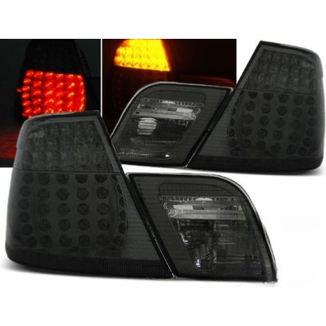 Paire de feux arriere BMW serie 3 E46 coupe de 04/1999 a 03/2003 LED fume (1/2)