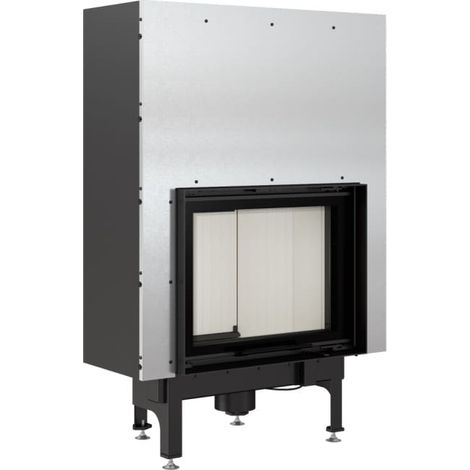 Kamineinsatz aus Stahl KRATKI NADIA 10 kW Ø 200 mit Schiebetür mit Türfeder (1/5)