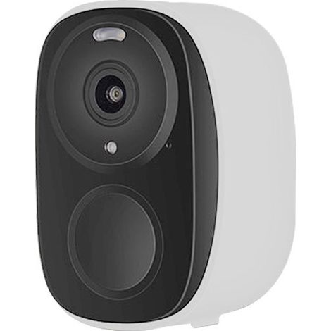 Caméra de surveillance vidéo blanche haute définition, alimentée par batterie ou WiFi (carte mémoire non incluse), adapt (1/5)