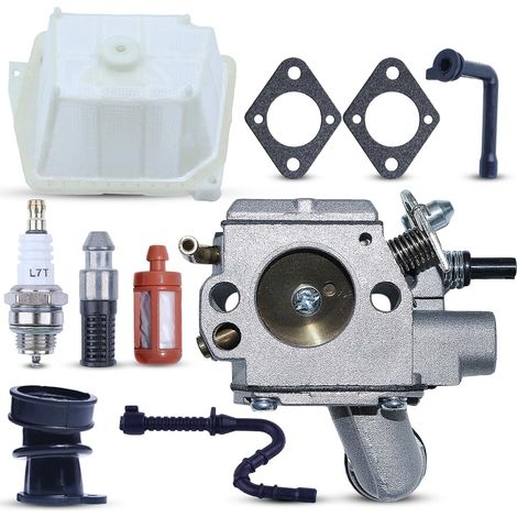 Carburador LinDuxe MS361 para motosierra Stihl MS340 MS361 MS 341 361 con filtro de aire, colector de admisión de combustible y kit de bujías de repuesto 1135 120 1600