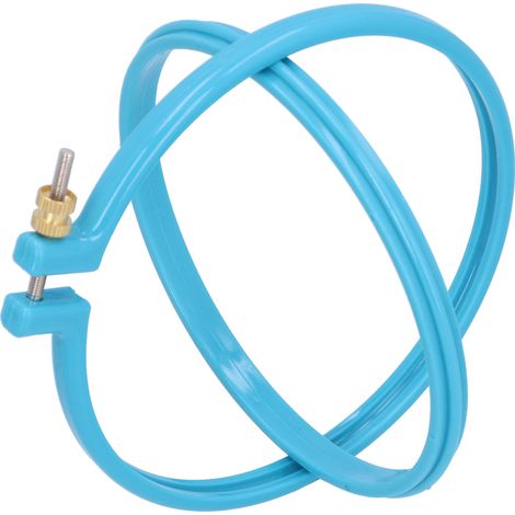 Cercle à broder au point de croix en plastique coloré, 12,7 cm (5 pouces), idéal pour les loisirs créatifs et la couture. (1/5)