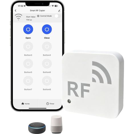 Télécommande Copie Détection Luminosité Commande Vocale Minuterie Automatisation Domotique pour Rideaux Ventilateurs Portes Garage (1/5)