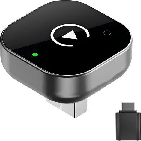 Conexión automática rápida, adaptador inalámbrico CarPlay y Android Auto 2 en 1 (2026), USB/Tipo-C (), WiFi Dual Core, dongle Bluetooth CarPlay (1/5)