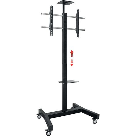 Support écran colonne à hauteur variable Big Trolley - avec roulettes - pour écran de 117 à 228 cm