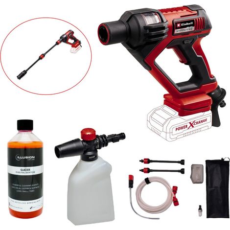 Einhell Cordless Pressure Washer 24 Bar 18V 4 In 1 HYPRESSO + Snow Foam Kit (1/5)