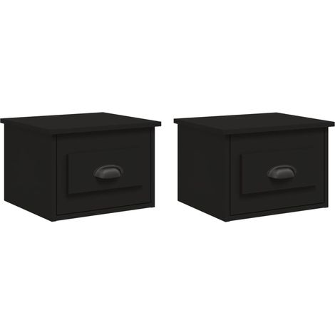 Maison Exclusive - Comodini a Parete 2 pz Neri 41,5x36x28 cm (1/5)