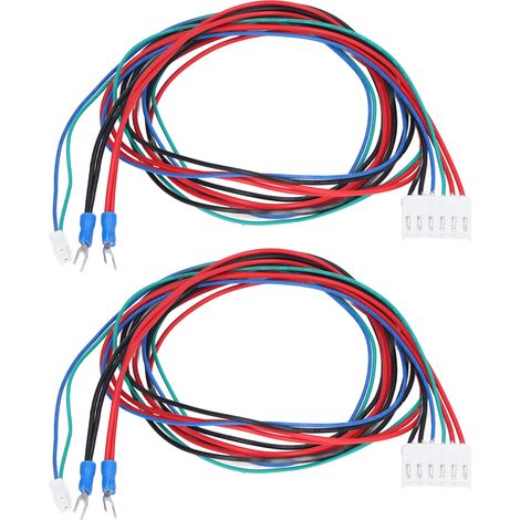 Lot de 2 câbles chauffants améliorés pour imprimantes 3D A8, A6, A8 PLUS et E16 (90 cm). (1/5)