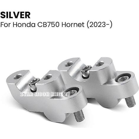 Hornet 750 für Honda CB750 Hornet CB 750 2023 - Lenkererhöhung, Lenkerhöhen-Klemmadapter, Zubehör - ohne Logo - silber