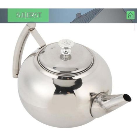 sjlerst bouilloire à thé en acier inoxydable Théière en acier inoxydable, bouilloire à thé ergonomique bricolage coffret 1500 ml (1/5)