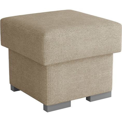 Reposapiés Ovos, Crown 2, 43x50x50cm, Diámetro: 0, Tapiz, Patas: Plástico, Madera, 0, Caja de almacenamiento