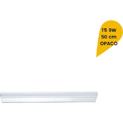 Plafonnier Led Neon T5 Sous Meuble Mural Tube Verre Mat 9 Watts 50 Cm T5-50 (1/4)