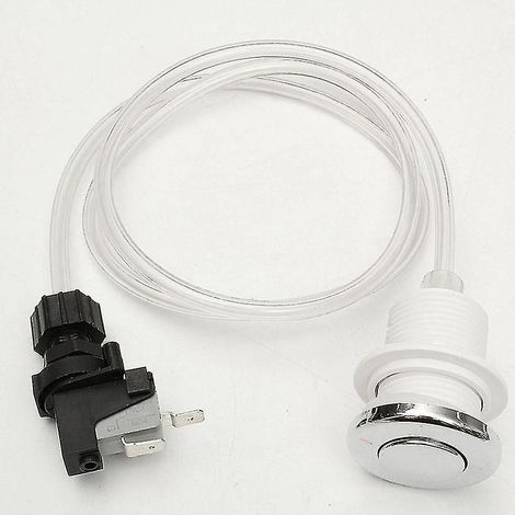 Interrupteur à bouton-poussoir marche/arrêt 16A – Pour baignoire et spa – Kit de tubes d'air en ABS et PVC – Tension 125-250V (1/4)