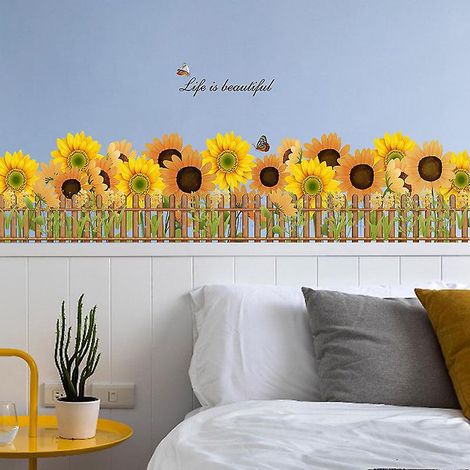plinthe Tournesol Pour L'entre De La Chambre D'enfant Dcoration Intrieure Stickers Muraux (1/5)