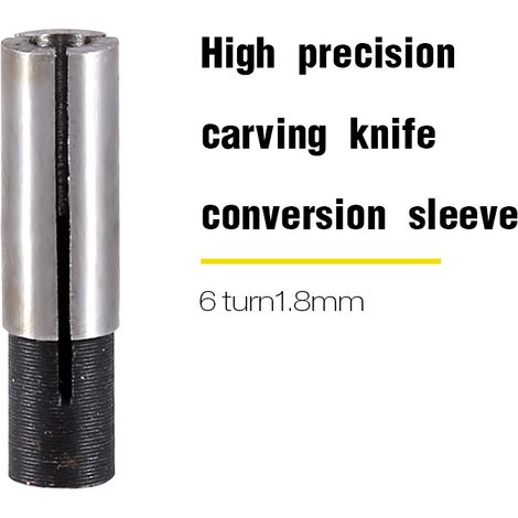Adaptateur d'outil de fraisage CNC de précision pour pince de serrage, avec fraise de gravure de 6 mm à 3,175 mm (1/5)