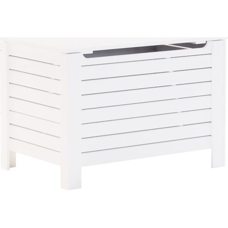 Maison Exclusive - Contenitore con Coperchio RANA Bianco 100x49x54cm Massello Pino
