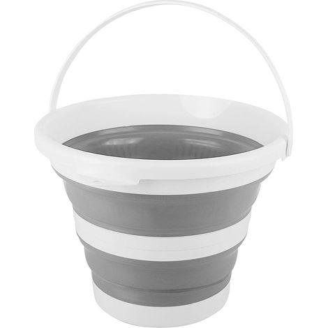 1 Seau Pliable, 5L Silicone Retractable, Poignée Ergonomique, Bec Verseur, Pour Camping Jardin Lavage Voiture (1/5)