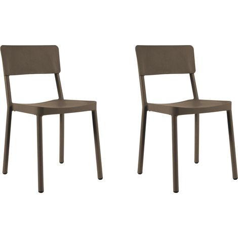 Set 2 sillas interior, exterior chocolate LISBOA Resol (1/5)