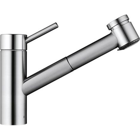 KWC Küchenarmatur Inox 2 mit herausziehbarer Schlauchbrause Edelstahl Hochdruck (1/3)