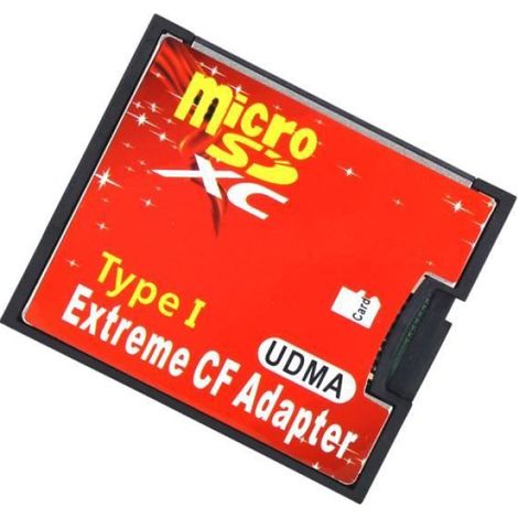 Hub USB,TISHRIC-Adaptateur Micro SD TF vers carte CF pour MicroSD-HC vers Flash Compact Type I- Micro SD TF (1/4)