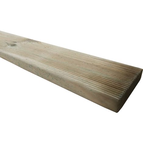 Confezione 5 Pezzi Profilo Zigrinato 2,7x12x240 cm in Legno di Pino Impregnato