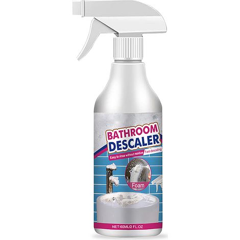 Lot de 5 nettoyants pour salle de bain (douche, carrelage, baignoire, lavabo) : élimination efficace des saletés, formule sûre, évaporation rapide, nettoyage doux de la maison, 60 ml. (1/2)