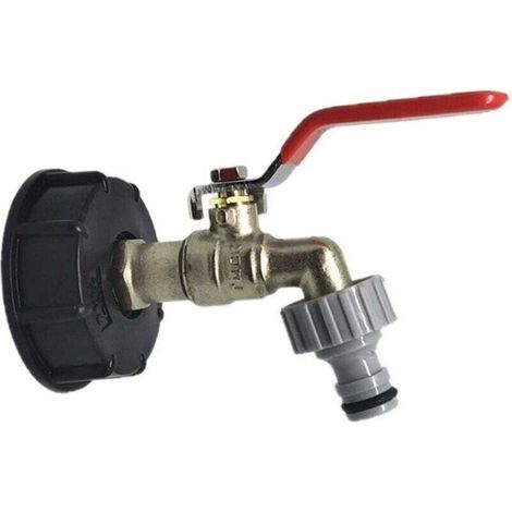 Adattatore per serbatoio IBC, contenitore in ottone, adattatore per scarico alimenti da 1/2". (1/4)