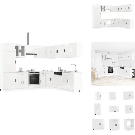 Ensemble d'armoires de cuisine 14 pcs Porto bois d'ingénierie - Ensemble D'armoires De Cuisine - Ensemble D'armoires De Cuisine - Ensemble D'armoires - Armoire De Cuisine (1/5)