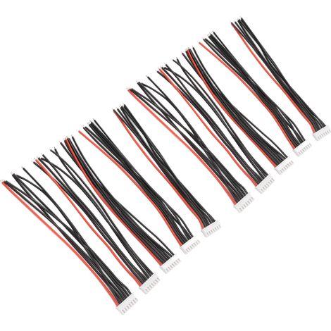 10er-Pack DIY 6S Balancer-Stecker-Verlängerungskabel: isoliertes und reißfestes Balancer-Ladekabel für Lithium-Batterien (15 cm) (1/4)