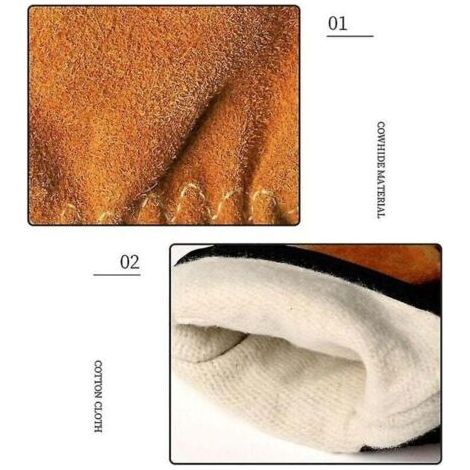 QORVA-Manchon de protection de camping pour barbecue, gants ignifuges à isolation thermique, manchon en cuir résistant à l'usure