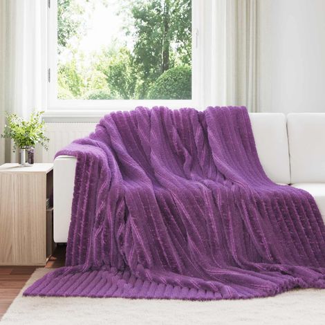 Wohndecken 6 pcs Lila 240 x 220 cm Fleece