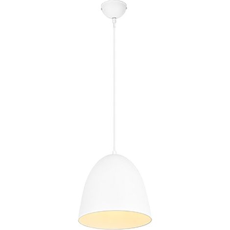 TILDA SOSPENSIONE METALLO CUPOLA BIANCA D.25CM 1 LUCE ATTACCO E27 (1/5)