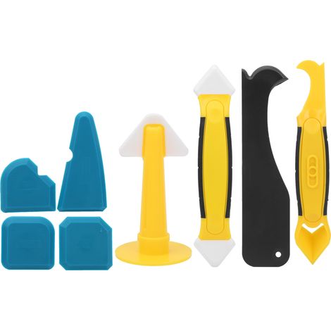 8pcs/set Caulking Finisher Tool Portable Silicone Sealant Spatula Scraper Shovel Multi-Functional (1/5)
