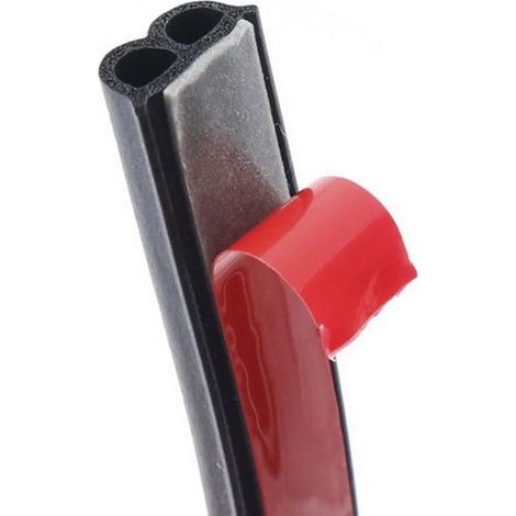 Bande d'étanchéité de Porte de Voiture Joint en Caoutchouc Bande de Protection Portière Autocollante Étanche en Forme B Gros 12mm x 6mm (1/5)