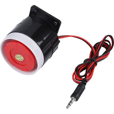 Mini sirène rouge filaire 120 dB CC 12 V pour système d'alarme et sécurité domestique (1/5)