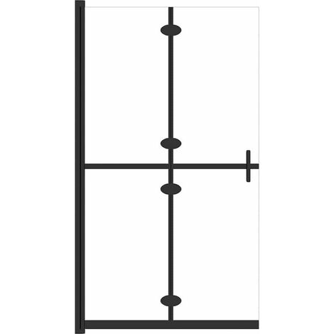 Maison Exclusive - Mampara de ducha plegable vidrio ESG transpare (1/5)