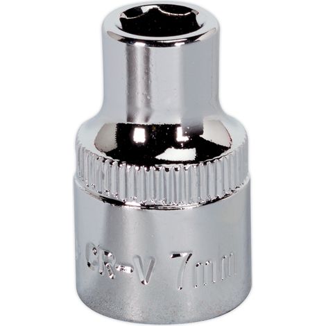 Sealey SP3807 Premier Fully Polished Socket 3/8""Sq Drive 7mm