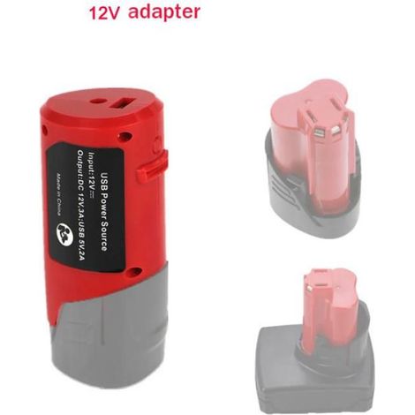 Adaptateur Batterie Portable - USB 5V 2.1A et Prise DC 12V 3A - Pour Batteries Lithium 12V - 1 Pièce (1/5)