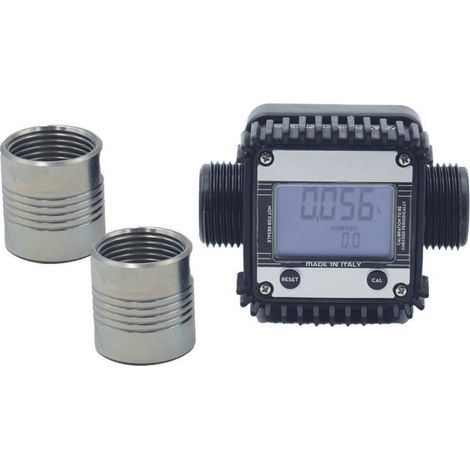 Caudalímetro digital para gasóleo K24 FF - conexión 1" F, 5-120 L/min, medición de turbina